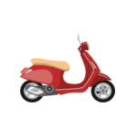 Moped röd